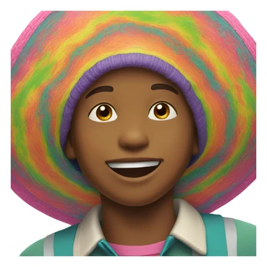 happy boy in a hat sticker