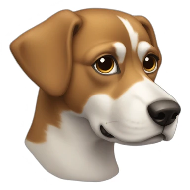 a dog dolichocephalic in profile sticker