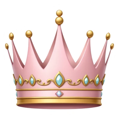 white and pastel pink tall elegant crown sticker