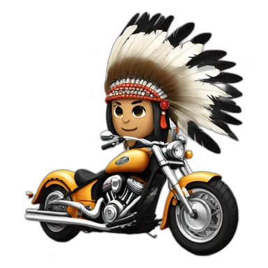 Indian chief bobber sticker
