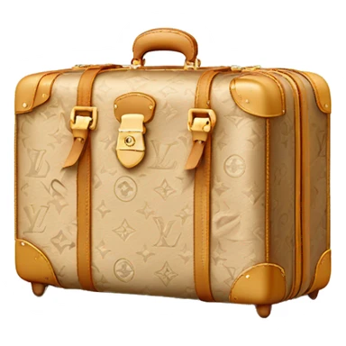 Beige luxurious Luis Vuitton luggage sticker