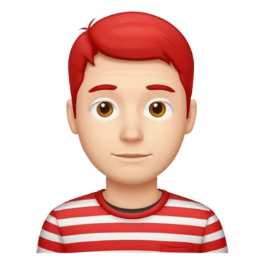 Men with Shirt have red Striped  sticker