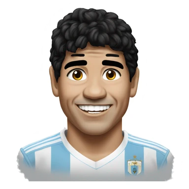 maradona argentina young smile sticker
