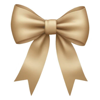 Beige bow Christmas  sticker
