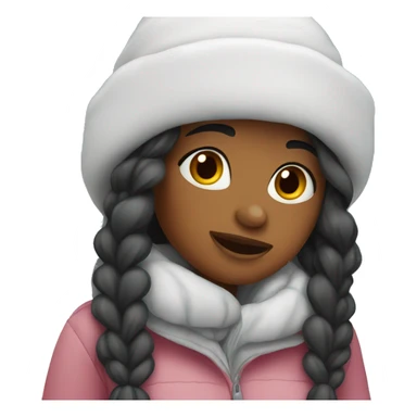 girl in love during winter sticker