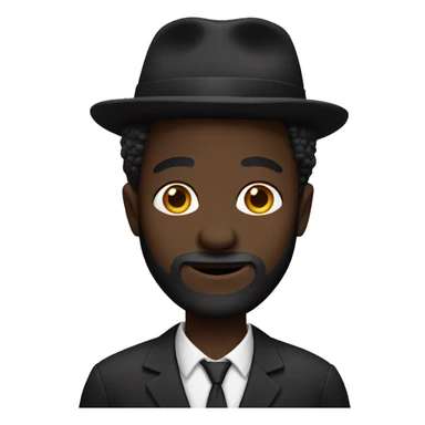 Black jewish man sticker