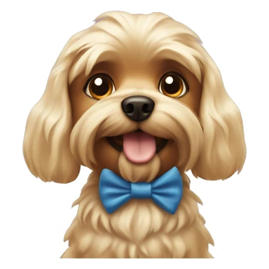 yorkshire dog with a bow sticker
