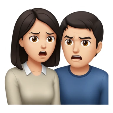 couple having communication problems arguing sticker