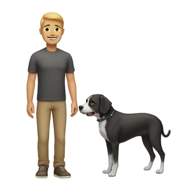 Gay man with dog sticker