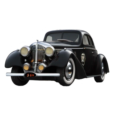 Darth Vader themed sporty Batman  1936 Cord duesenburg  sticker