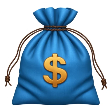 blue money sack sticker