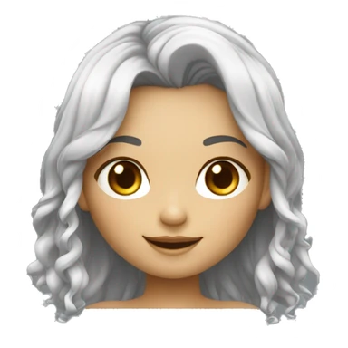 Uma boneca chibi sorridente com olhos brilhantes e talvez até pulando de alegria. sticker