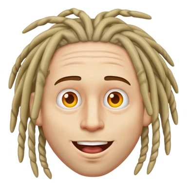 Funny white man with dreads sticker