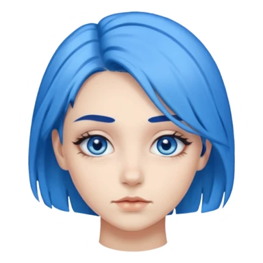 Tik tok mavi doğrukama  sticker