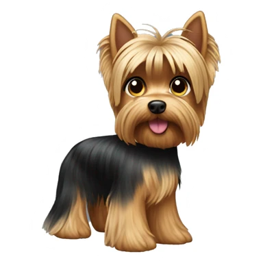 Yorkie wearing a pony  sticker