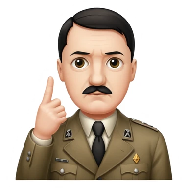Hitler qui lève le doigt du milieu  sticker