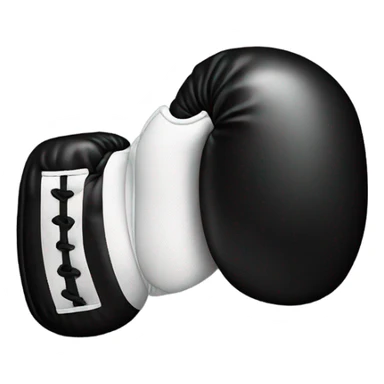 Black boxing glove sticker