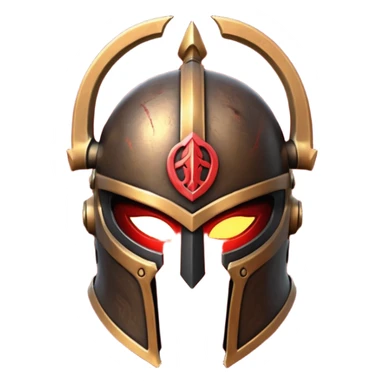 Ares legendary helmet object icon, ancient Greek helmet with glowing red runes, deep red energy glow, battle scars, epic fantasy style, 3D cartoon, mobile game icon style, centered, clean background, no text, no watermark

 sticker