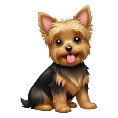 Yorkie with tongue out sticker