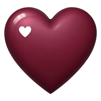 Corazón de color vinotinto oscuro sticker