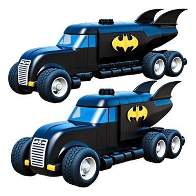 futuristic Batman’s Venomobile  Lego loosely based on 1956 freightliner semi (flat long straight organically-shaped mechanical roomy interior seating inside the body) stealthy town hot rod desert dirt racing rwd buggy  sticker