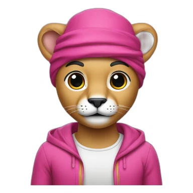 Pink panther with flag of Afghanistan like headband sticker