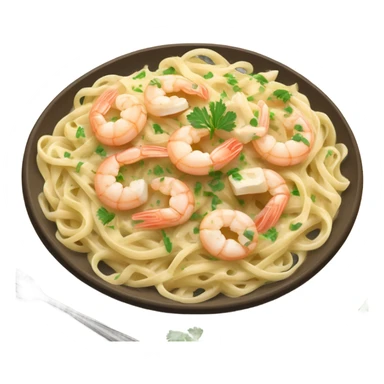 Shrimp Alfredo Ana garlic bread  sticker
