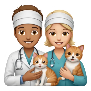 doctors with bandanas cat or dog sticker