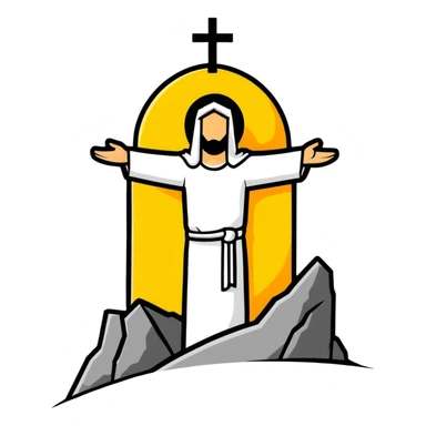 "He is risen" text sticker