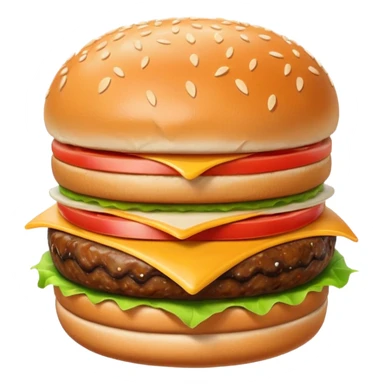 a burger with a chin on it  sticker