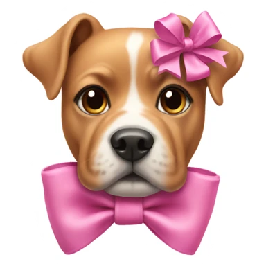 Dog wearing pink bows sticker