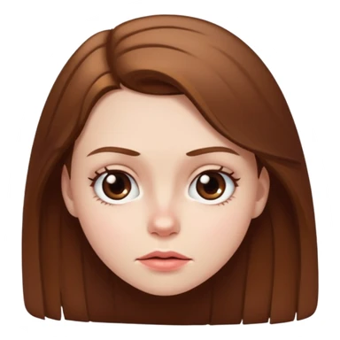 brown-haired white girl Inquiringly raises one eyebrow sticker