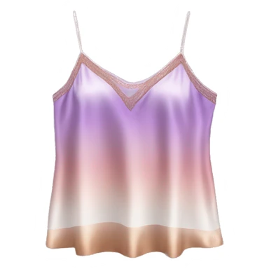 Realistic Isolated purple to rose gold ombre silk camisole.  sticker