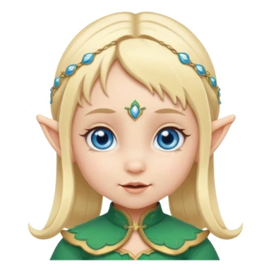 baby elf girl  blonde hair sticker