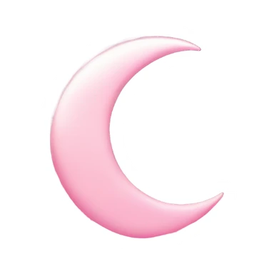 Pink crescent moon with sparkly pink clouds sticker