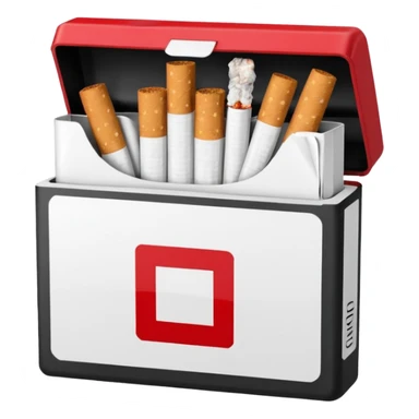 A pack of cigarettes sticker