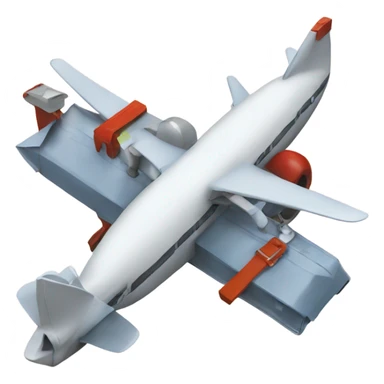 plane with a toolbox underneath it. sticker