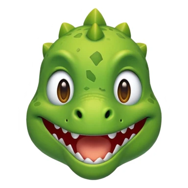 Every reaction of a dinosaur faced emoji sticker