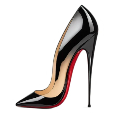 WEDGE heel LOUBOUTIN black PATENT sticker