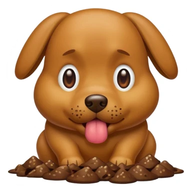 Dog eating poop sticker