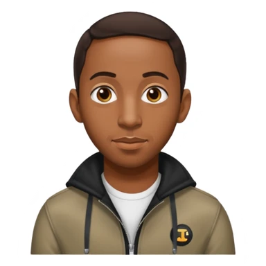 Ludacris with dark brown hair sticker