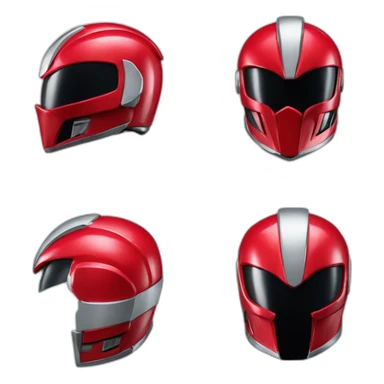 Power rangers red mighty morphin helmet sticker