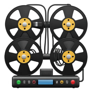 concert black Cable reels connected do a speaker sticker