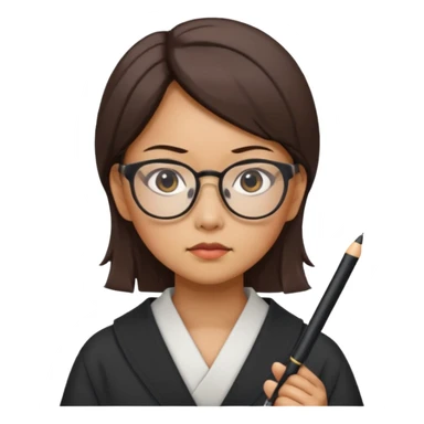 i need an image of a japanese woman analyst sticker