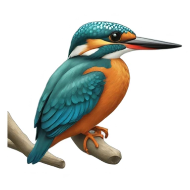 À Kingfisher diving sticker