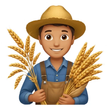 papa con ropa de granjero like sticker