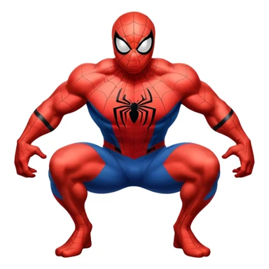 Spider-Man squatting 400 pounds sticker