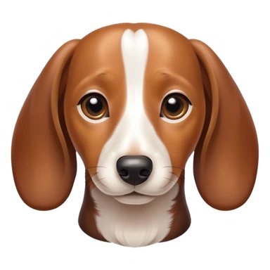 Dachshund half white and half brown face  sticker