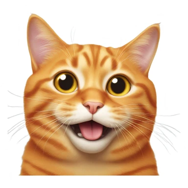 Orange cat sticking toungue out sticker