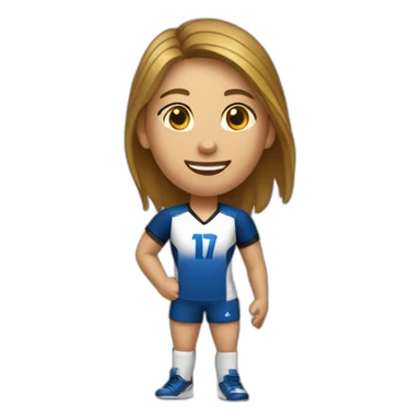 Volleyball spielerinn mobelig sticker